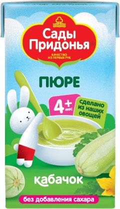 Пюре  Сады Придонья кабачок 4+, 125 г