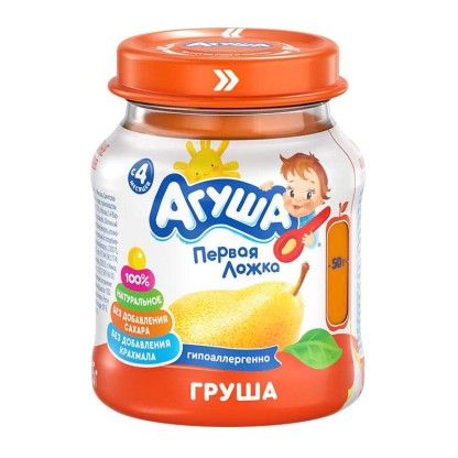 Пюре Агуша груша (стекло), 100гр