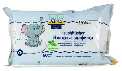 Влажные салфетки Baby line 80 штук