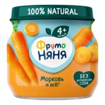 Пюре Фрутоняня Морковь (стекло), 80 г