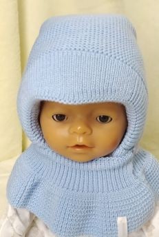 Шапка для детей голубой 36-38