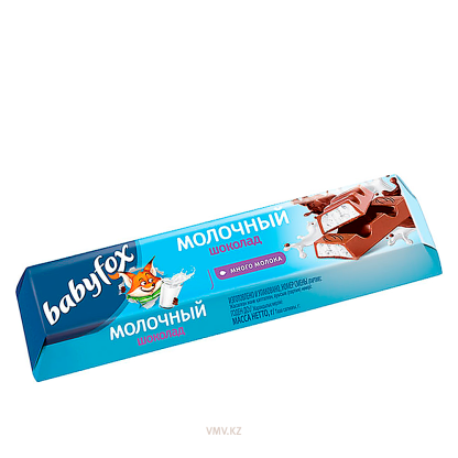 Шоколад молочный Babyfox с молочной начинкой 45гр