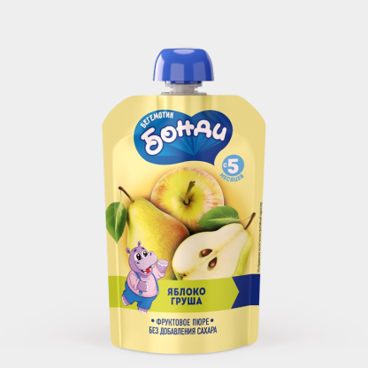 Пюре Бонди яблоко груша 5+