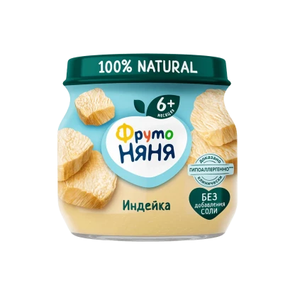 Фрутоняня 80г пюре из мяса индейка