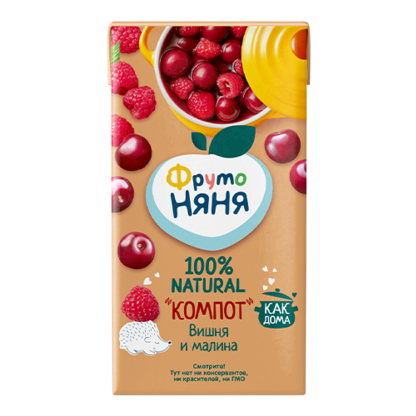 Компот Фрутоняня  вишня малина, 0,2 л