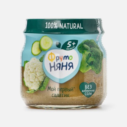 Пюре Фрутоняня первый салатик (брокколи,кабачок,цв.капуста) 80г