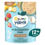 Каша Фрутоняня, мультизл. банан, кукуруза, клубника, 200 г