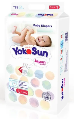 Подгузники YokoSun (9-13 кг) L54