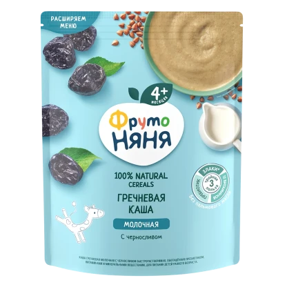 Фрутоняня каша молочная Гречневая с черносливом 4мес