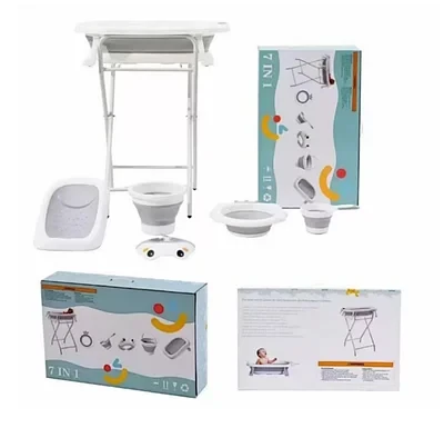 Набор складная ванночка с подставкой 7в1