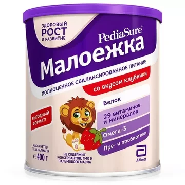 ПедиаШур сухая Малоежка клубника 400г