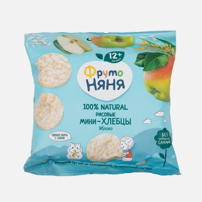 Мини хлебцы Фрутоняня Яблоко 30г