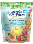 Каша Когда я вырасту Молочная 5злаков,яблоко,персик,малина с 6мес