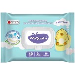 Влажная туалетная бумага Watashi 0+ 40шт