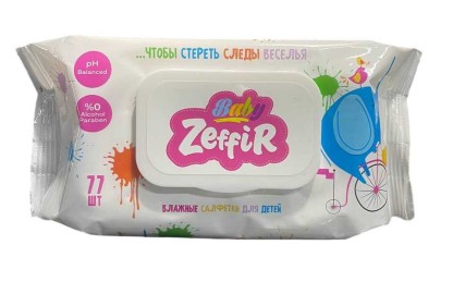 Влажные салфетки Zeffir 77шт