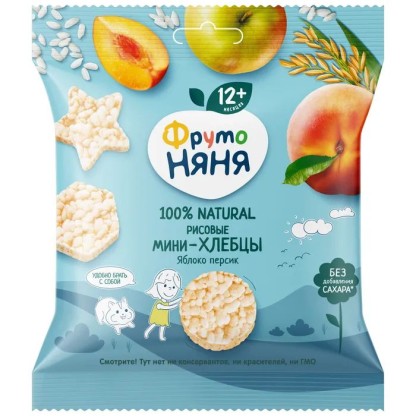 Мини хлебцы Фруто Няня  Яблоко Персик 30гр