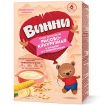 Каша Винни рисово-кукурузная с бананом и пребиотиками молочная без глютена 200г т/уп