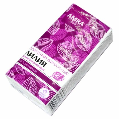 ПЛАТКИ БУМАЖНЫЕ AMRA LILY 10ШТ КНВРТ amra платочки бум.лилия 1.10.240