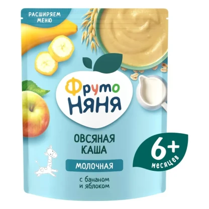 Фруто няня овсяная каша 200гр банан,яблоко