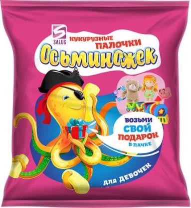 Кукурузные палочки Осьминожек для девочек 70 г