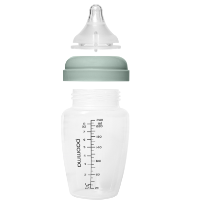 Бутылочка Paomma сред.поток М 240мл пластик антиколик