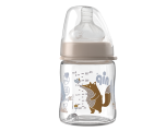 Бутылочка NIP стекло 120мл,с силик.соской, 0+, антиколик