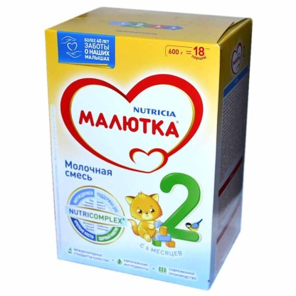 Смесь Малютка Молочная 2  6+  600гр.
