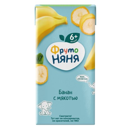 Сок Фрутоняня Банан с мякотью, 0,2 л