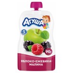 Пюре Агуша яблоко ежевика малина, 90г
