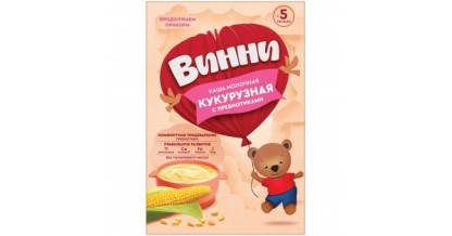 Каша Винни кукурузная молочная с пребиотиками с 5 месяцев 200г