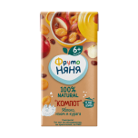 Компот ФрутоНяня из яблок, изюма и кураги, 0,2 л