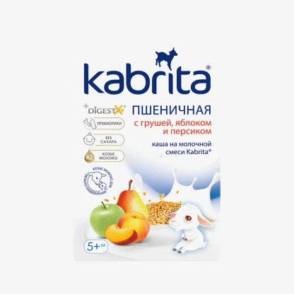 Каша Kabrita с грушей яблока персик