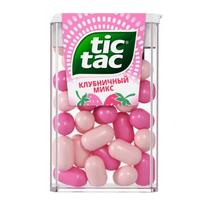 ДРАЖЕ TIC TAC КЛУБНИЧНЫЙ МИКС 16ГР КОР клубни