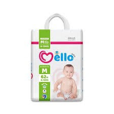 Подгузники Мелло (М) 6-10кг 62шт