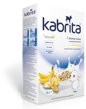 Каша Kabrita 7 злаков 6+ с бананом