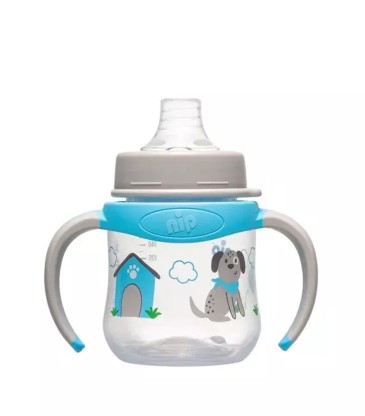 NIP Бутылочка тренировочная пластиковая 150 мл силикон