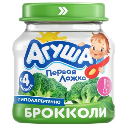 Пюре Агуша брокколи (стекло), 80 г