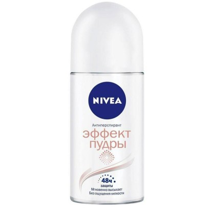АНТИПЕРСПИРАНТ NIVEA РОЛИКОВЫЙ ЭФФЕКТ ПУДРЫ 48Ч 50МЛ ФЛ 50мл део ролик nivea эффект пу