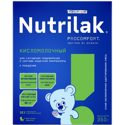 Смесь Nutrilak Кисломолочный  с рождения, 350г