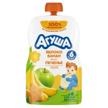 Пюре  Агуша яблоко, банан, печенье (с 6мес ), 90г