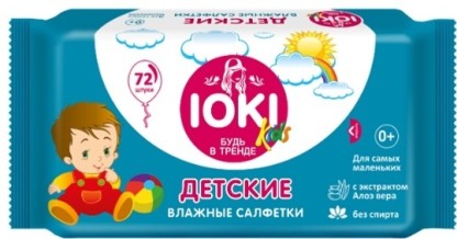 Влажные салфетки Ioki 0+ 72шт