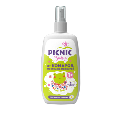 Спрей PICNIC BABY от комаров с экстрактом ромашки, 120 мл