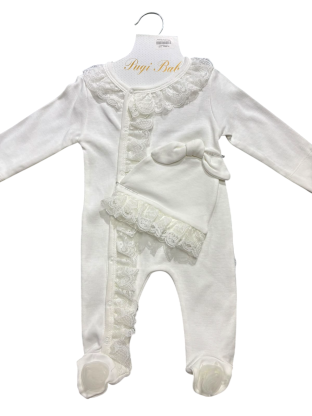 Комплект на выписку Слип+шапочка Pugi Baby 3554