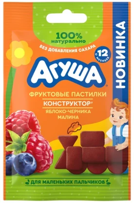Фруктовые пастилки Агуша Конструктор, 12 г