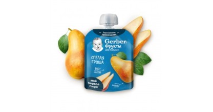 Пауч Gerber Спелая груша, 90 г