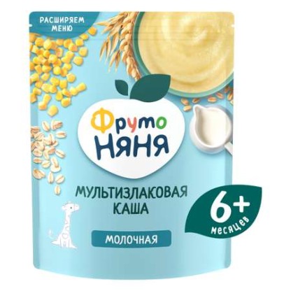 Каша Фрутоняня мультизлаковая, 200 г молочная