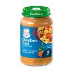 Пюре Gerber Обед Паста с овощами и говядиной (стекло),190 г