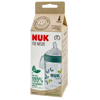 Бутылочка NUK for Nature 260мл сил.сос. М 0+