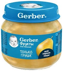 Пюре Gerber груши  с 4 месяцев 80г