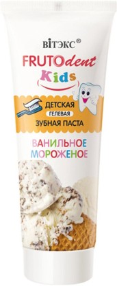 Зубная паста FRUTO dent Kids ванильное мороженое, 65 г